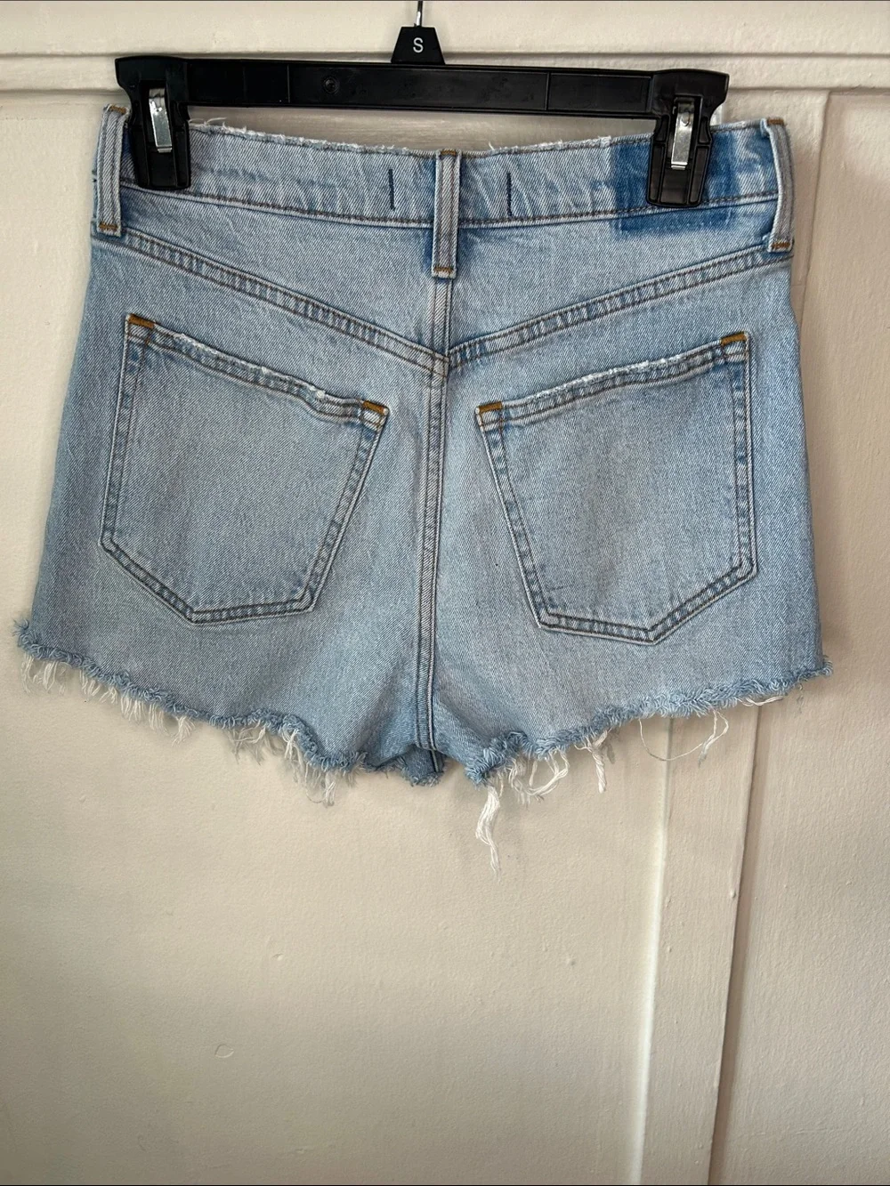 Abercrombie & Fitch The Dad Short High Rise Asymmetrical Button Fly 2/26 Raw Hem